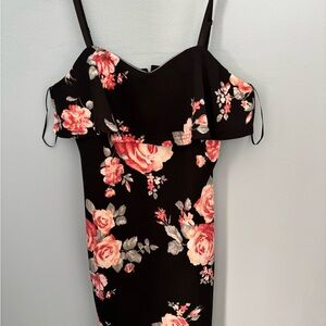 Classic Black red flower